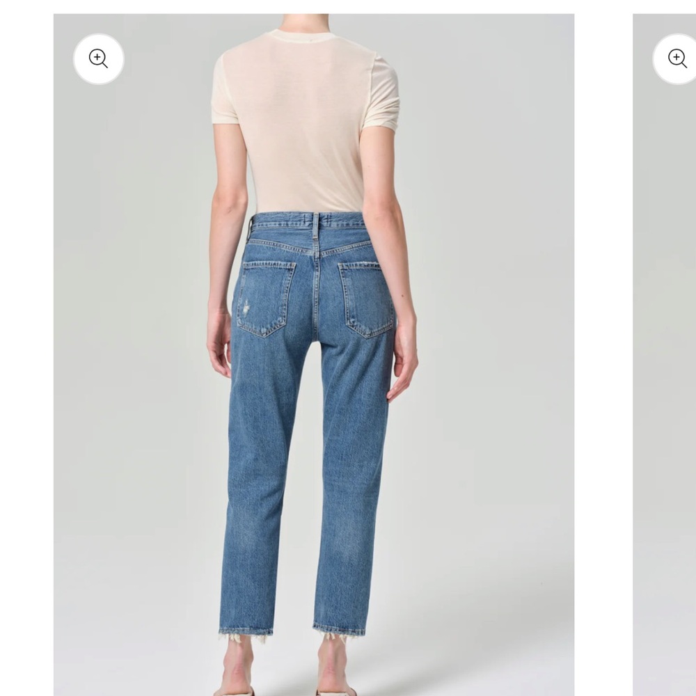 AGOLDE Riley High Rise Straight Crop, Zephyr Wash, Size 30 - Picture 2 of 6